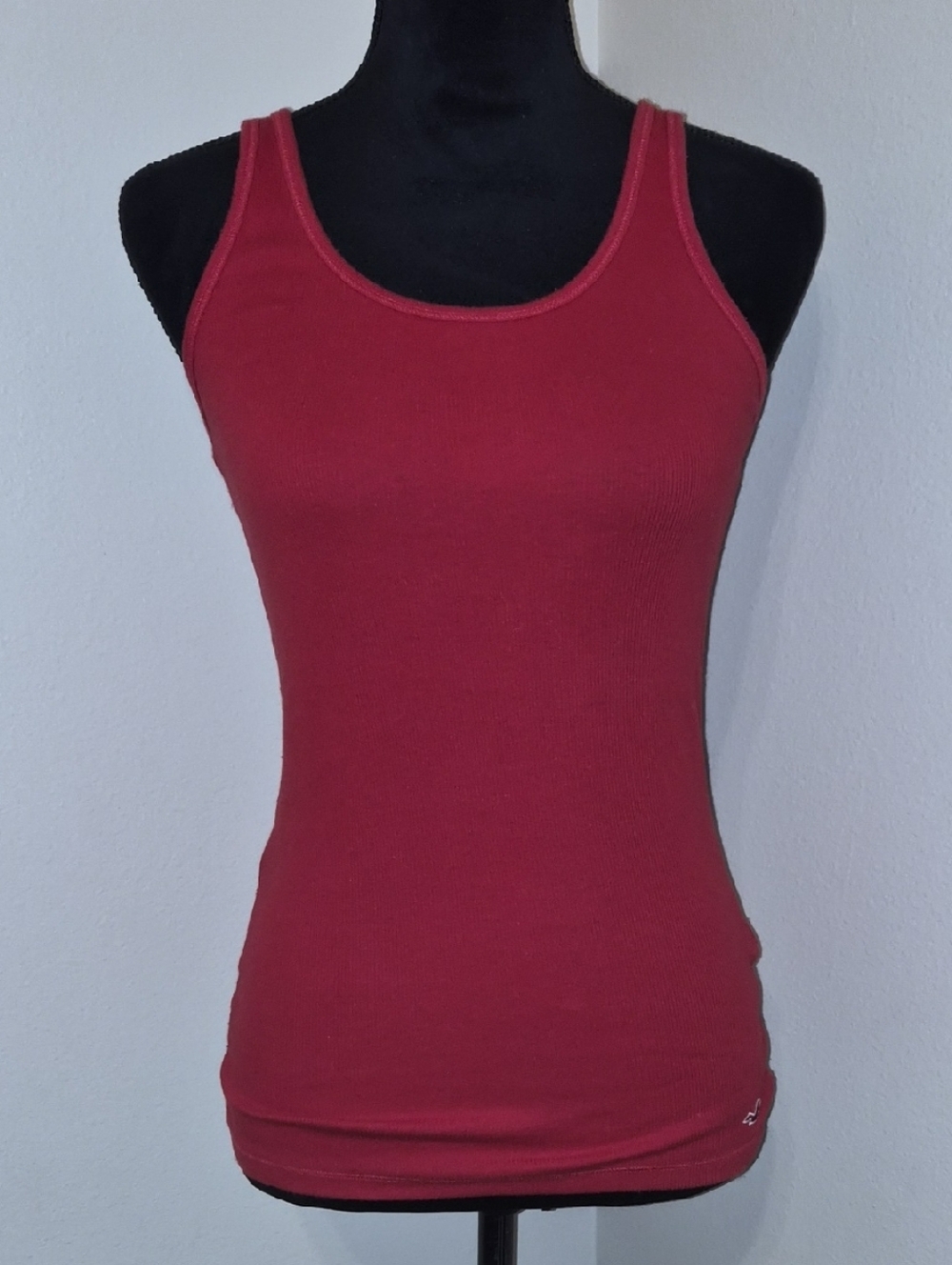 Hollister Ribbed Tank Top - Burgundy Red